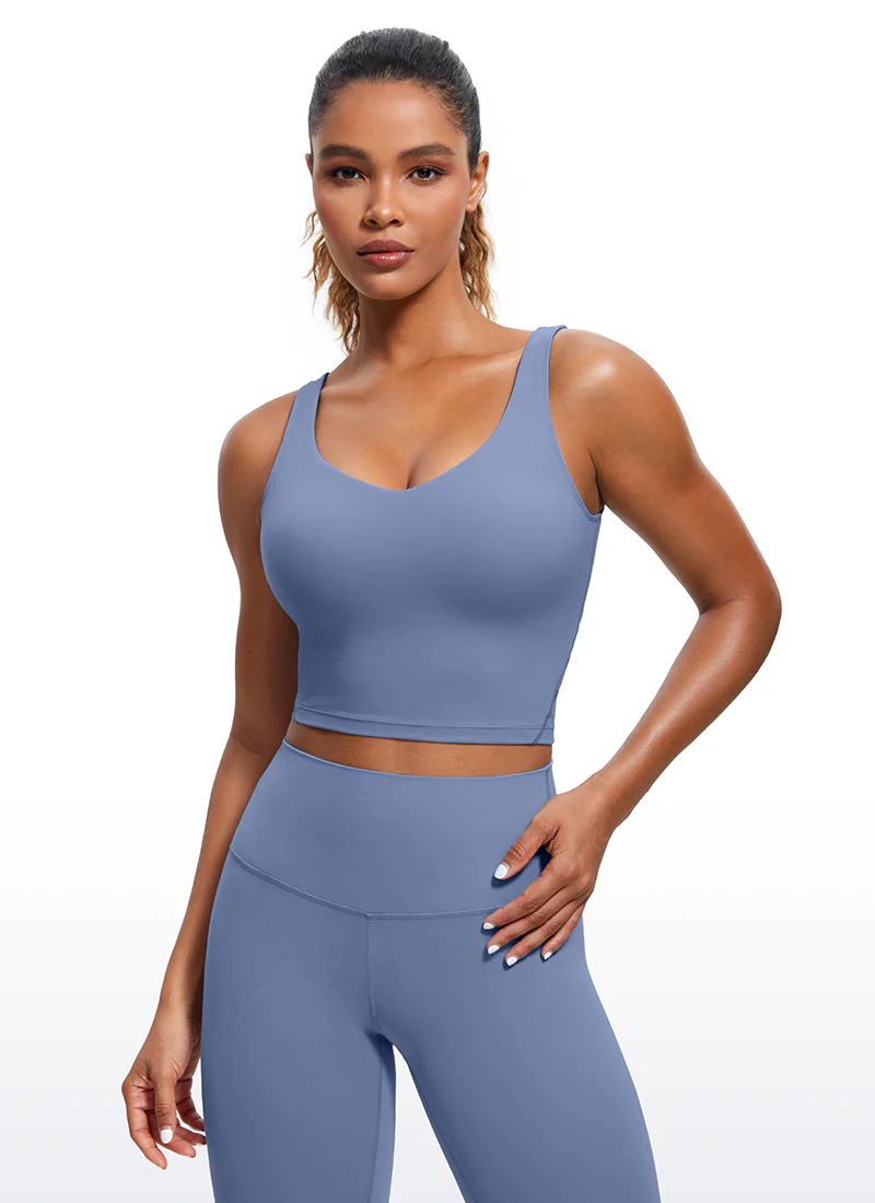 Butterluxe V Neck Built in Bra Tank - Image 27