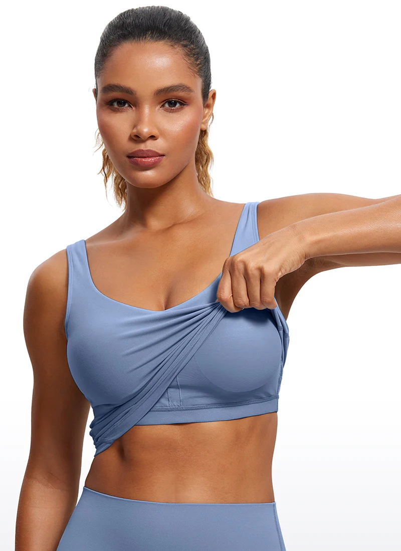 Butterluxe V Neck Built in Bra Tank - Image 29