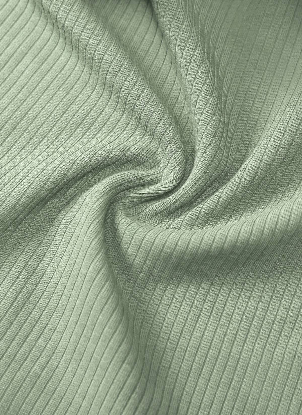 Ribbed U Neck Built in Bra Tank - Image 49