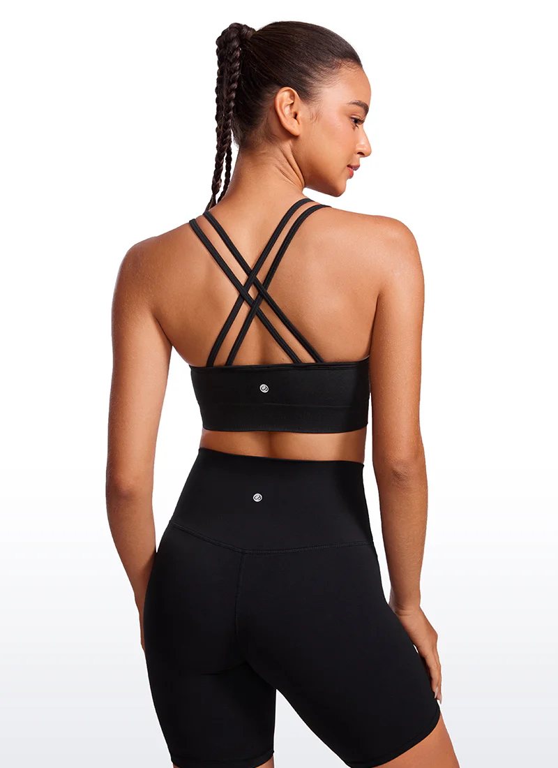 Seamless Strappy Longline Bra Criss Cross Back - Image 11