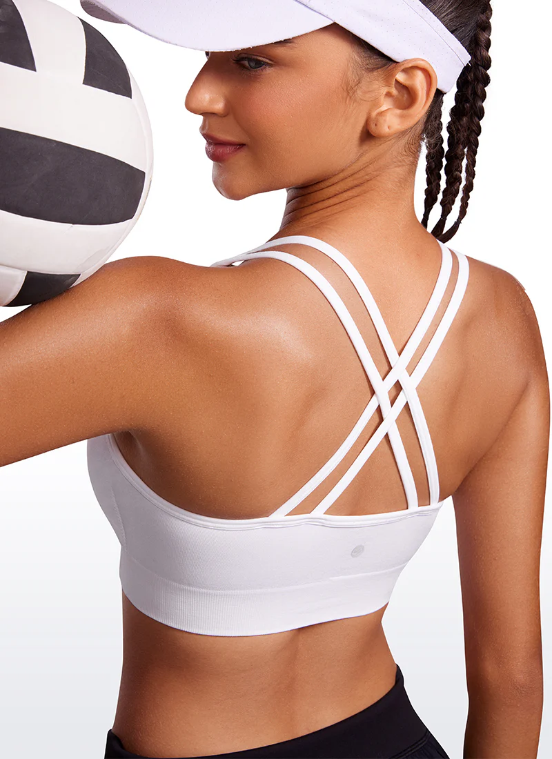 Seamless Strappy Longline Bra Criss Cross Back - Image 19
