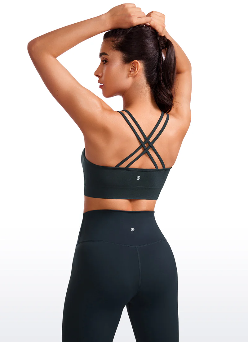 Seamless Strappy Longline Bra Criss Cross Back - Image 20