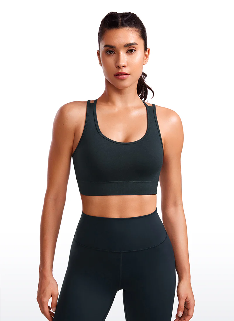 Seamless Strappy Longline Bra Criss Cross Back - Image 21
