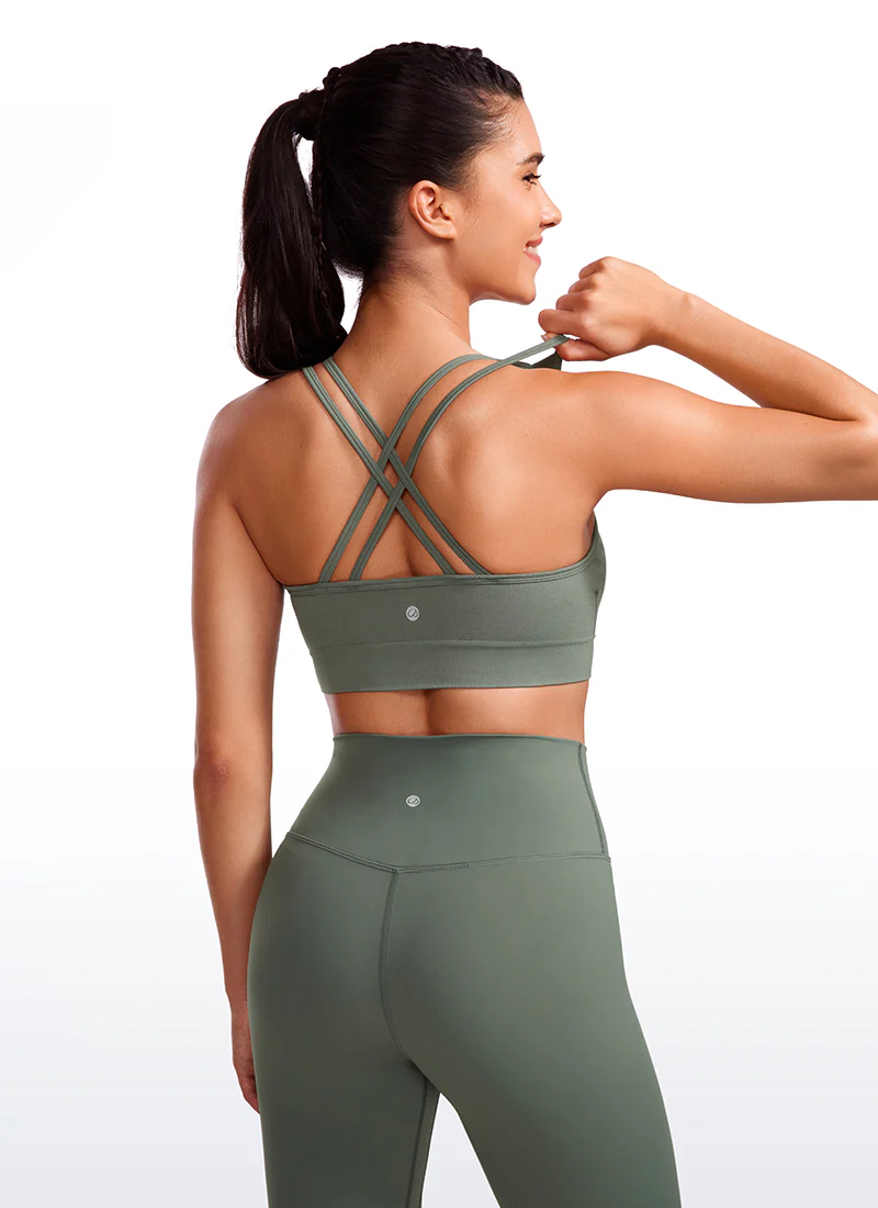 Seamless Strappy Longline Bra Criss Cross Back - Image 25