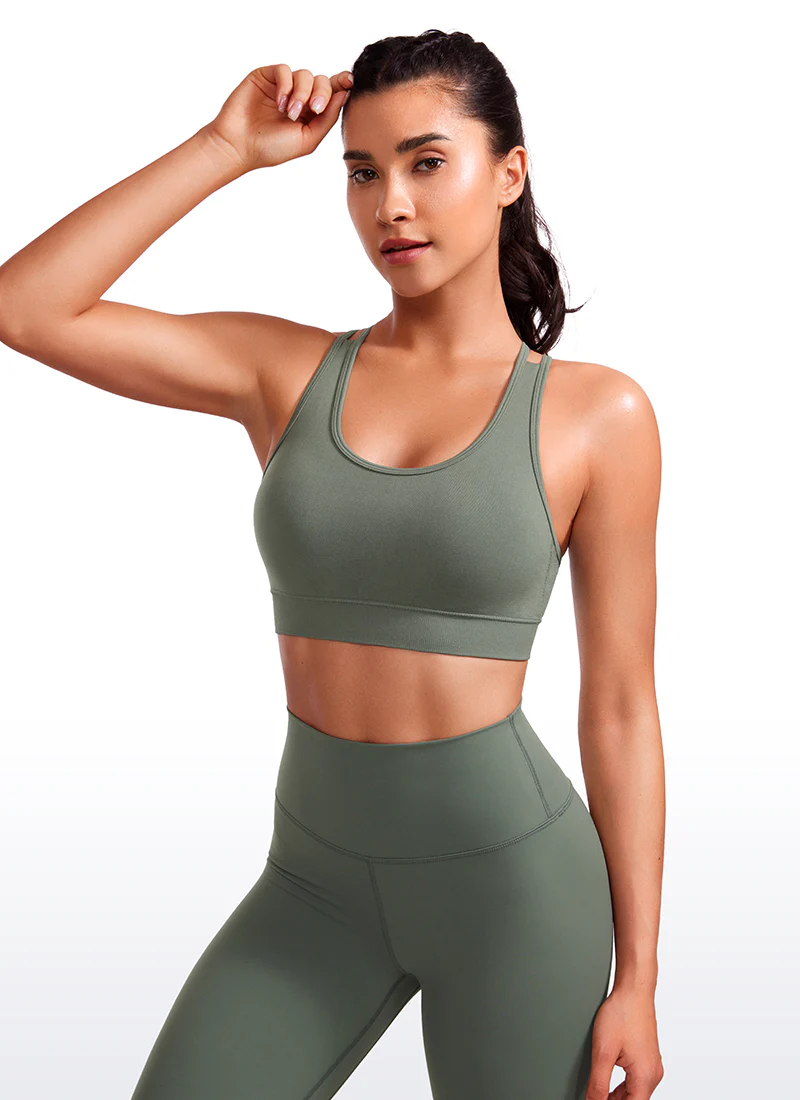 Seamless Strappy Longline Bra Criss Cross Back - Image 26