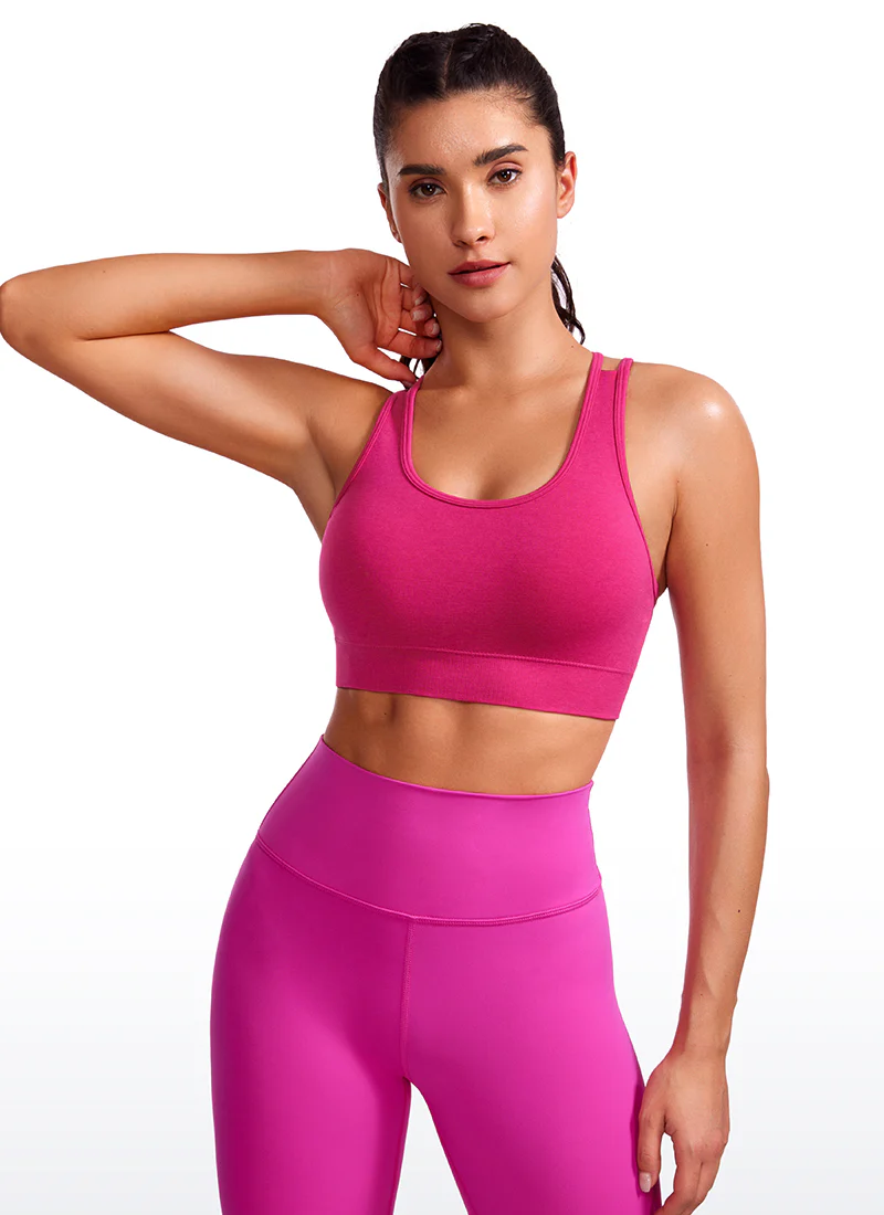Seamless Strappy Longline Bra Criss Cross Back - Image 7