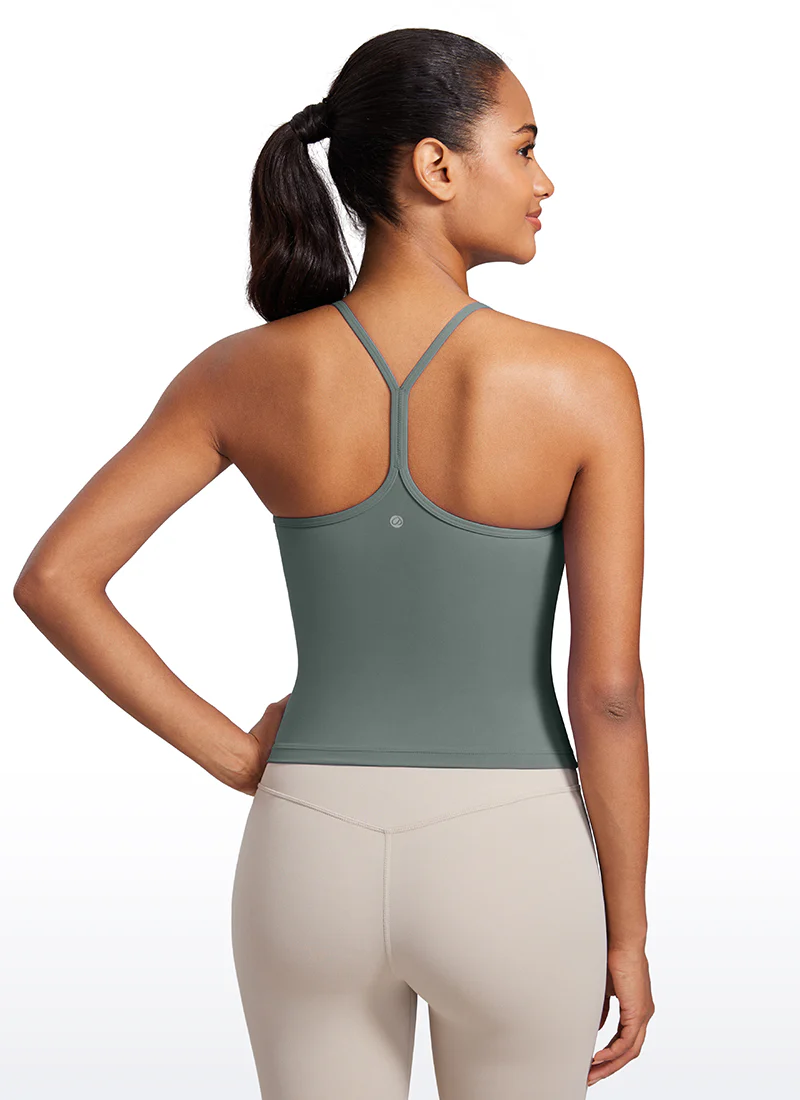 Butterluxe Built in Bra Halter Y Back Tank - Image 18