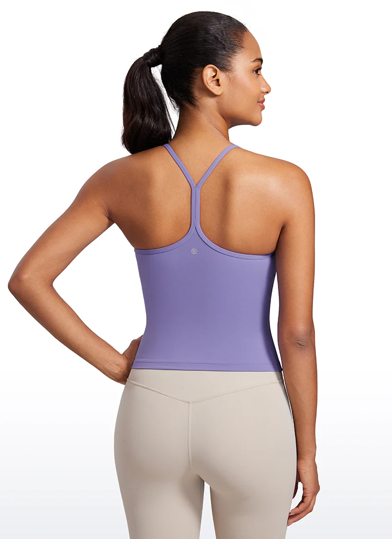 Butterluxe Built in Bra Halter Y Back Tank - Image 2