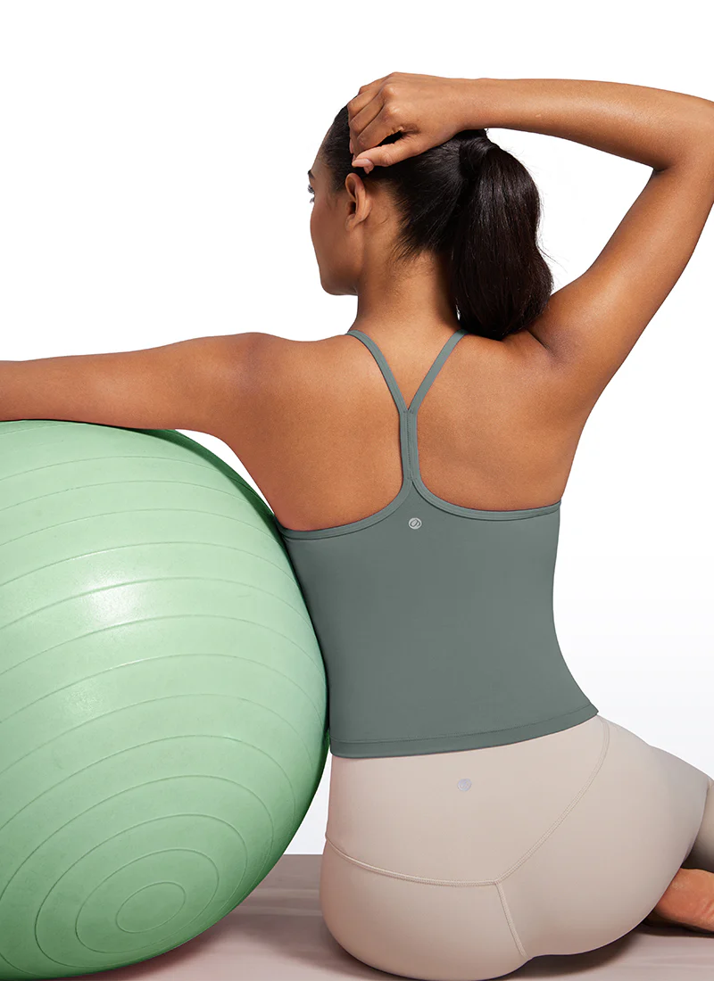 Butterluxe Built in Bra Halter Y Back Tank - Image 20