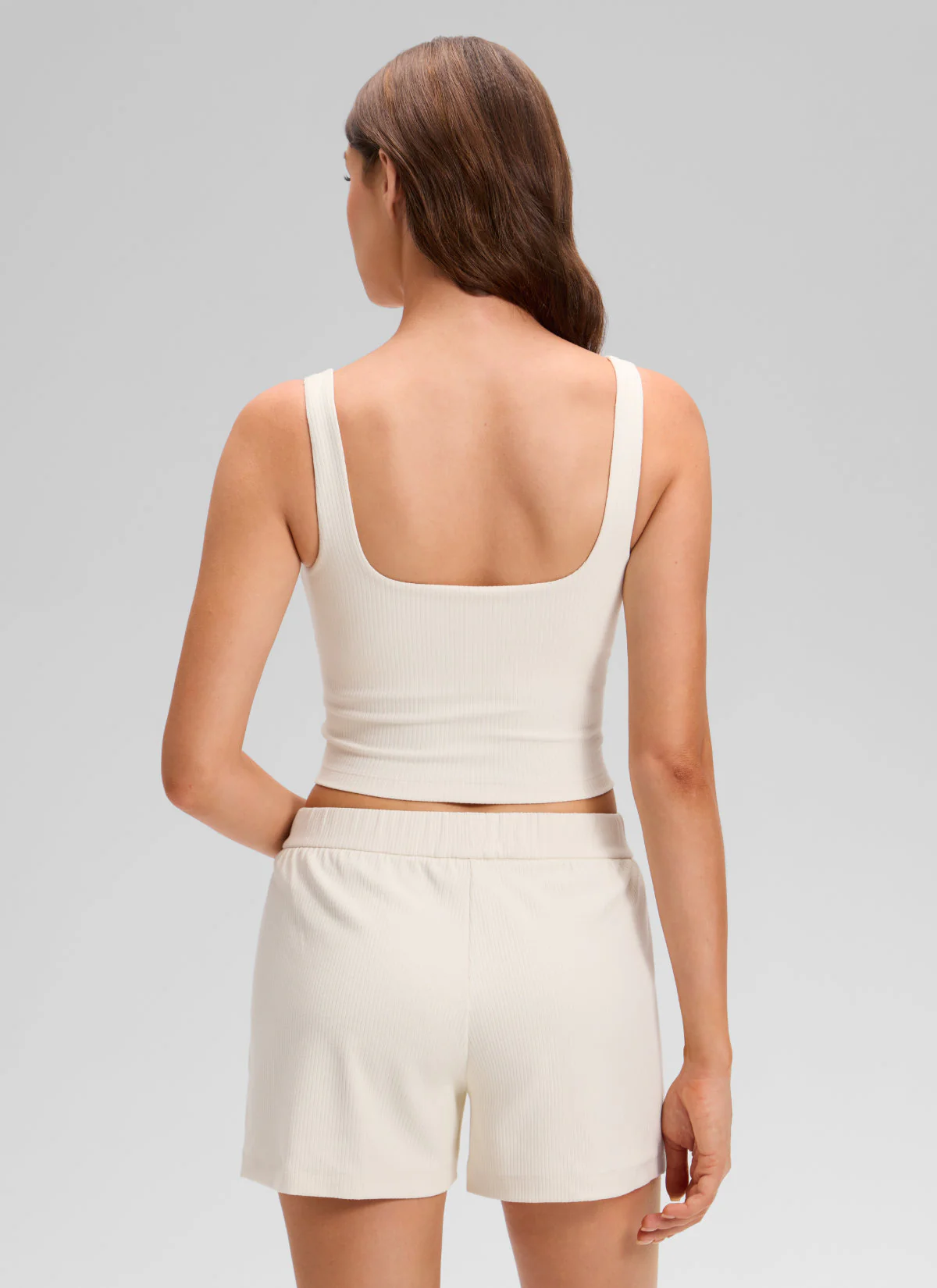 Ribbed Henley Neck Built in Bra Tank - Image 23