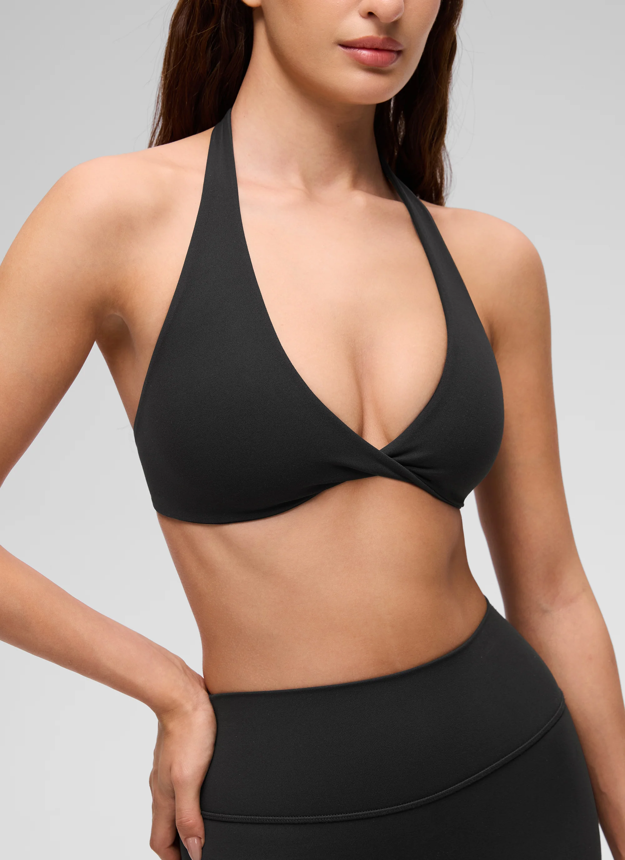 Butterluxe Double Lined Twist Halter Sports Bra - Image 12