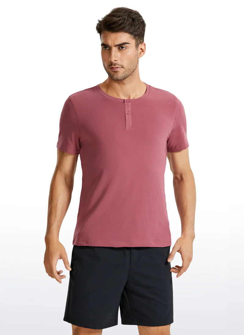 Pima Cotton Henley Short Sleeves - Image 12
