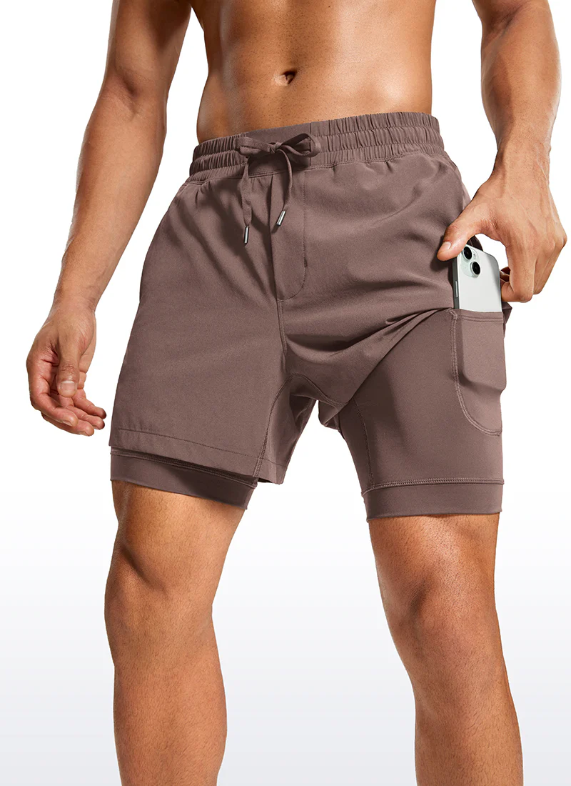 Feathery-Fit 2 in 1 Athletic Shorts 5''- with Pockets & Long Liner - Image 45