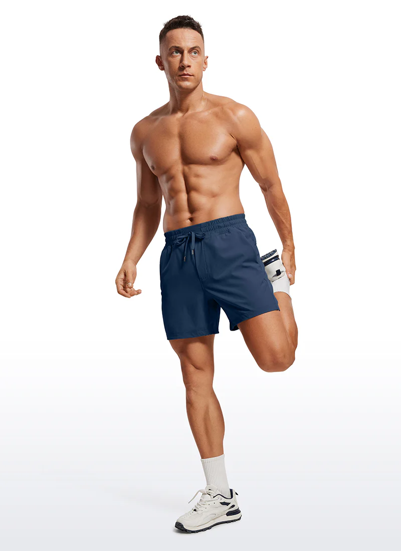 Feathery-Fit 2 in 1 Athletic Shorts 5''- with Pockets - Image 3