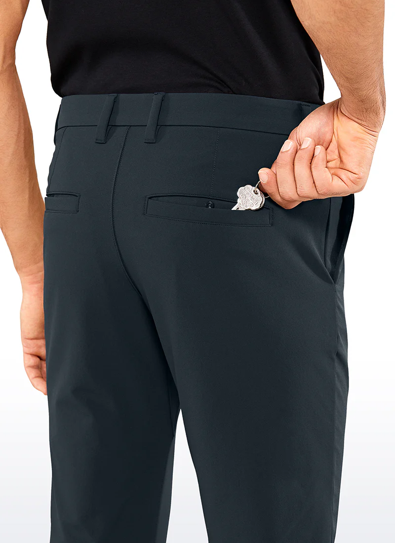 Stretch Slim-Fit Pants with Pockets 33'' - Image 4