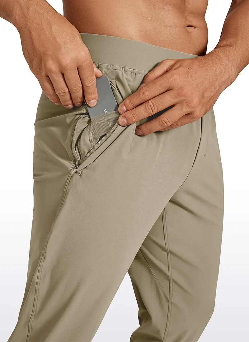 Lightweight Quick Dry Slim-Fit Joggers 29"-Zipper Pockets - Image 35