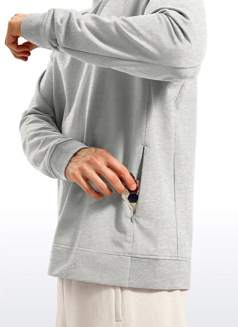 French Terry Pullover Sweatshirts with Zip Pockets - Image 26