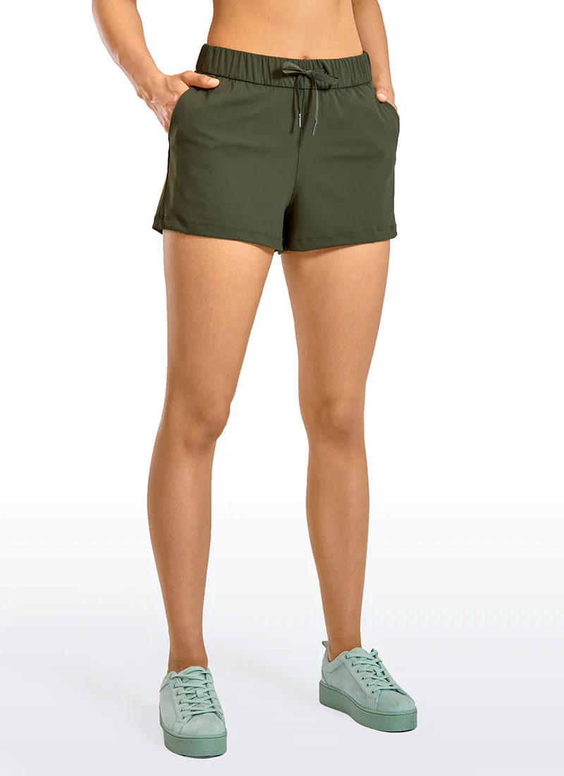 Stretch Mid Rise Pocket Shorts 2.5" - Image 5