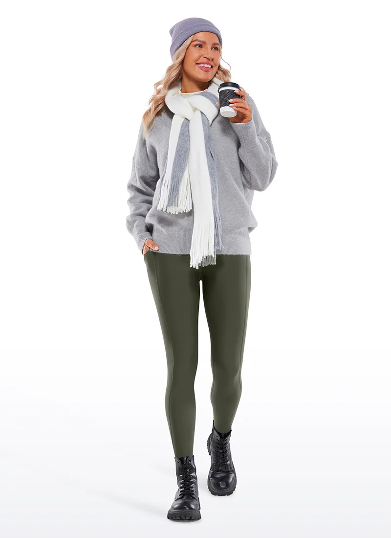 Fleece Lined Soft Pocket Legging 26.5" - Image 19