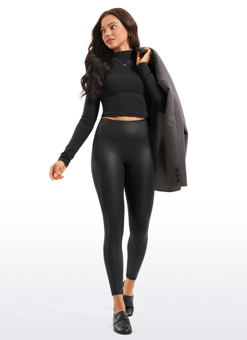 Faux Leather No Front Seam Legging 25'' - Image 7