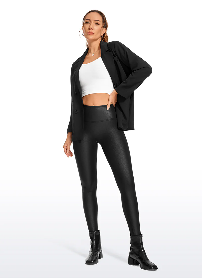 Faux Leather No Front Seam Legging 26.5'' - Image 3
