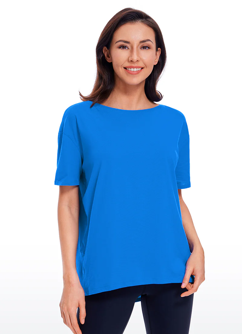 Pima Cotton Boat Neck Short Sleeve - Image 25