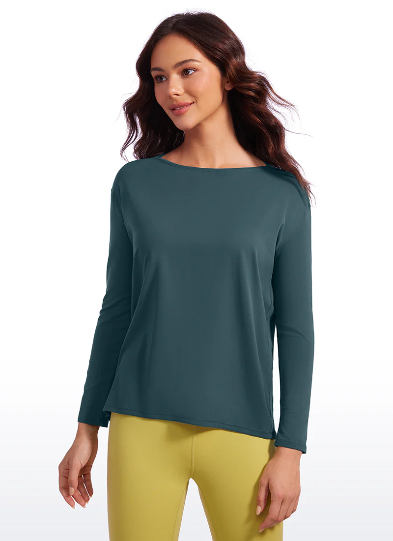Butterluxe-Light Hip Length Back Hem Long Sleeves - Image 28