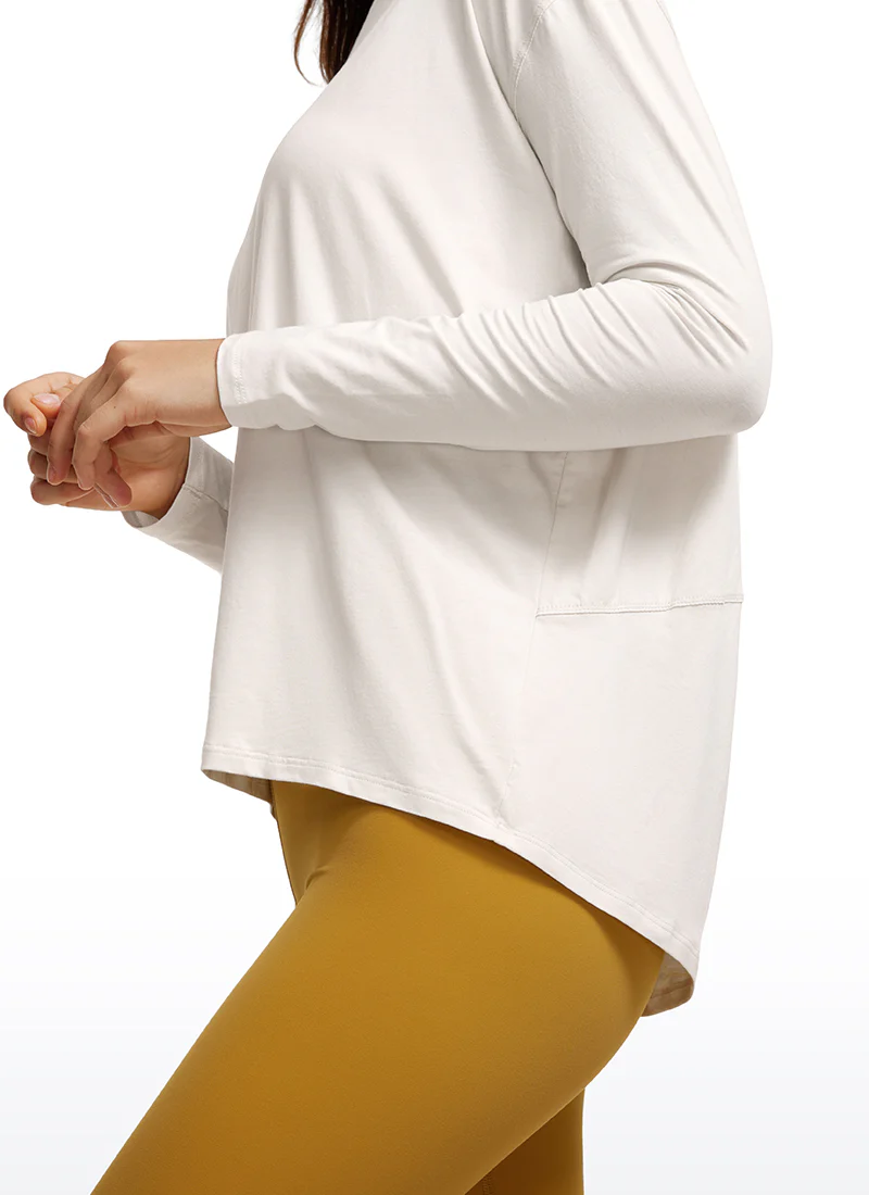 Pima Cotton Boat Neck Long Sleeve - Image 34