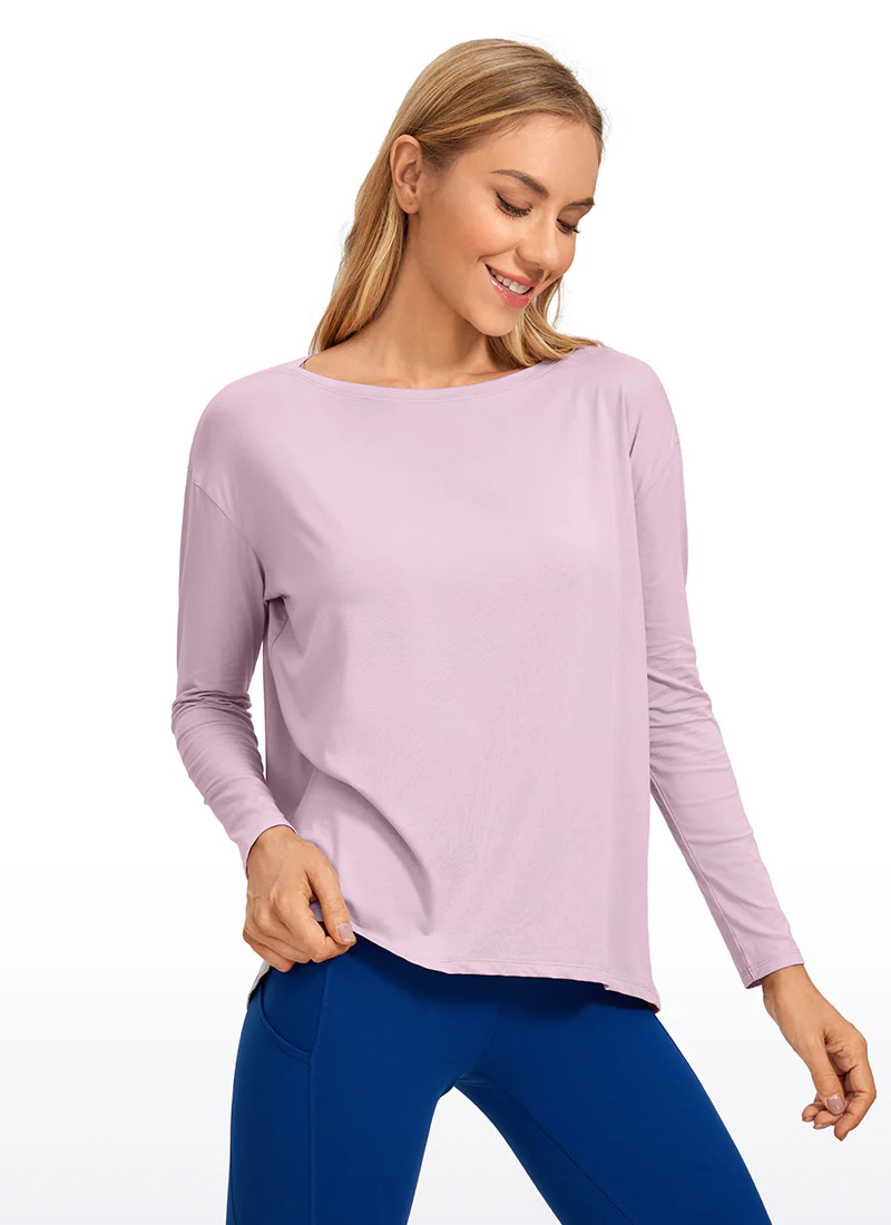 Pima Cotton Boat Neck Long Sleeve - Image 35