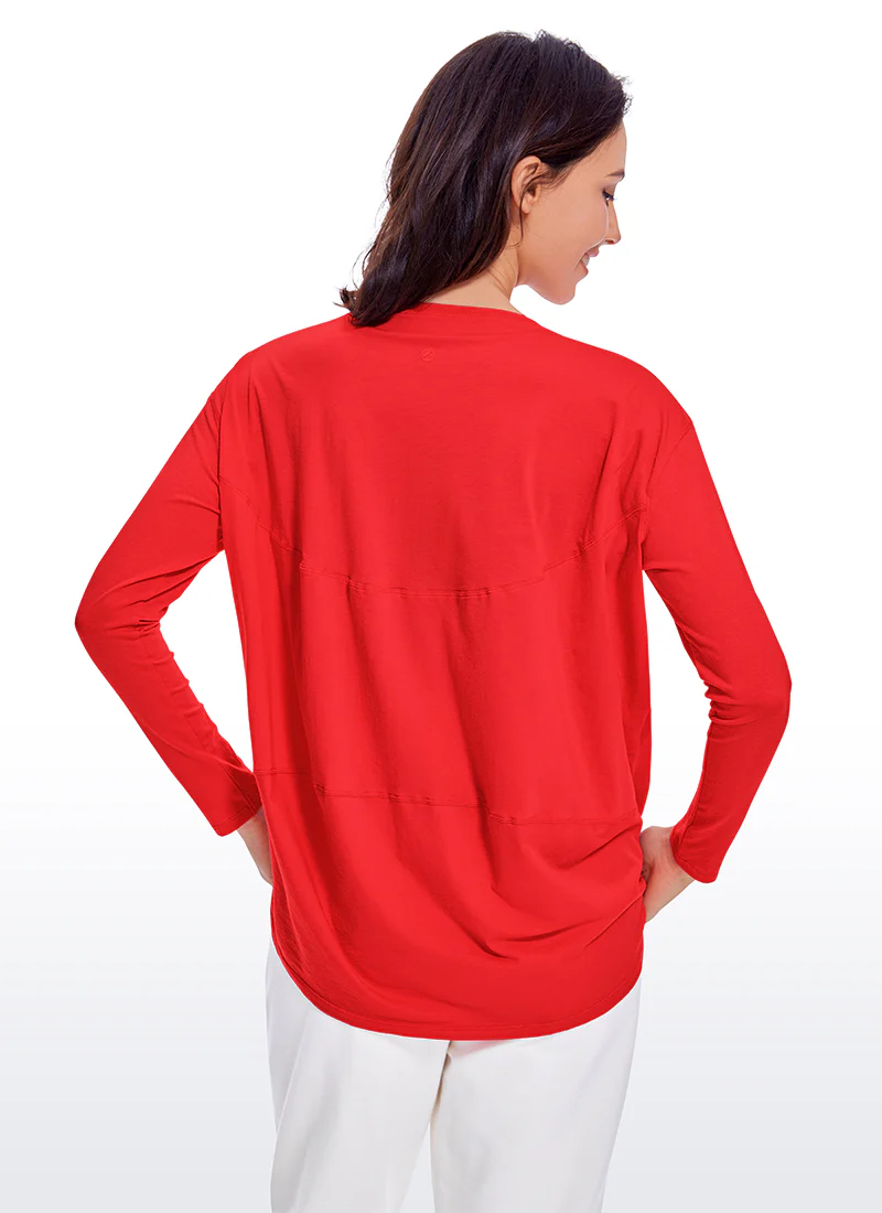 Pima Cotton Boat Neck Long Sleeve - Image 39