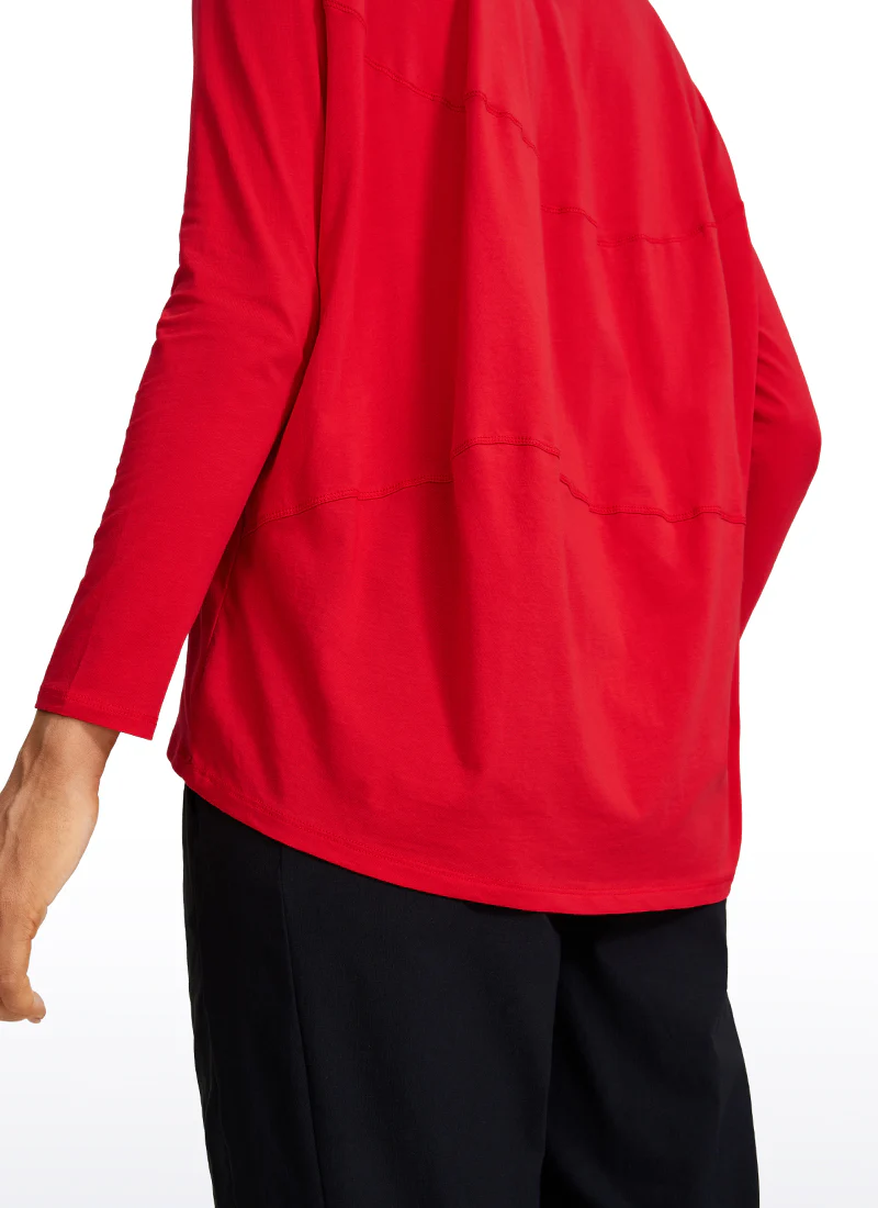 Pima Cotton Boat Neck Long Sleeve - Image 28