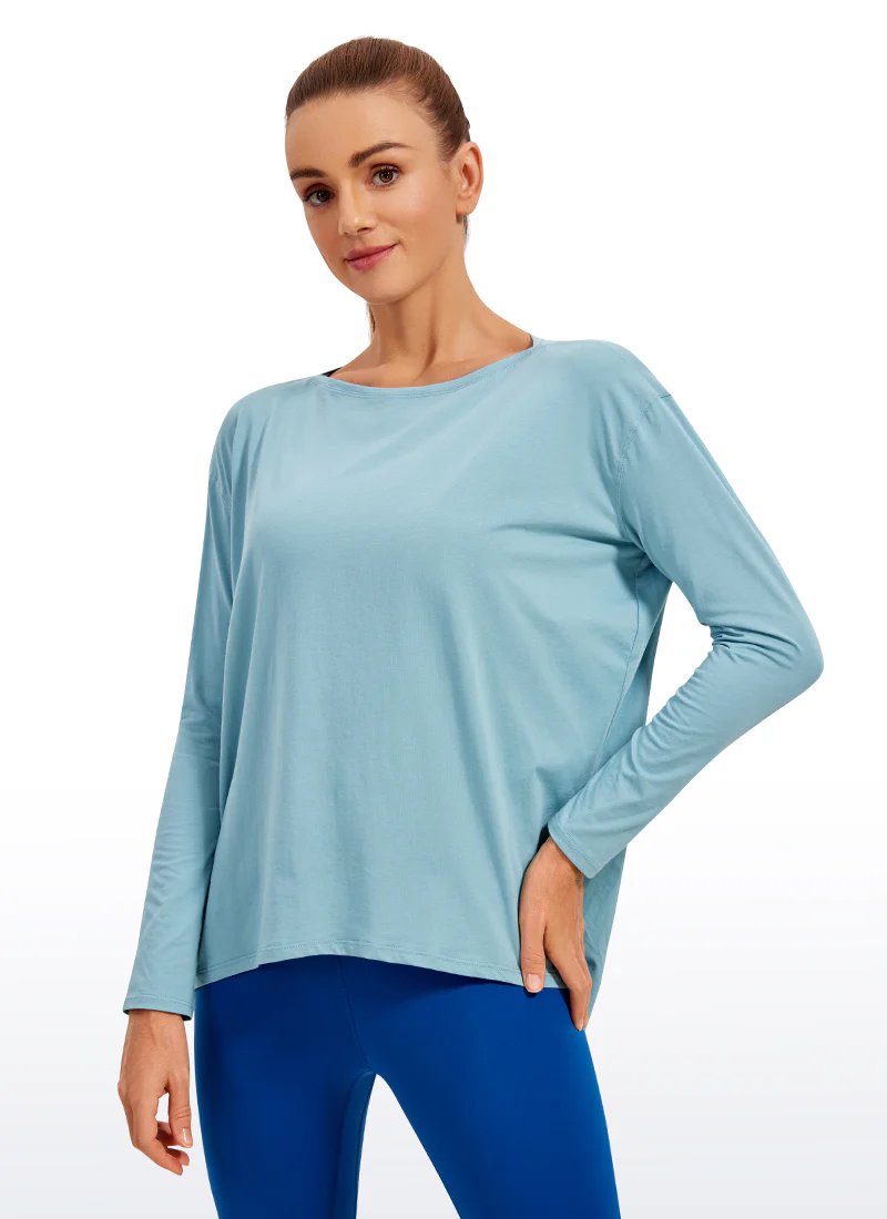 Pima Cotton Boat Neck Long Sleeve - Image 29