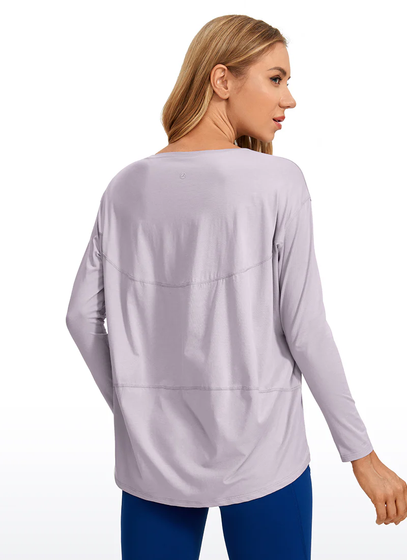 Pima Cotton Boat Neck Long Sleeve - Image 34