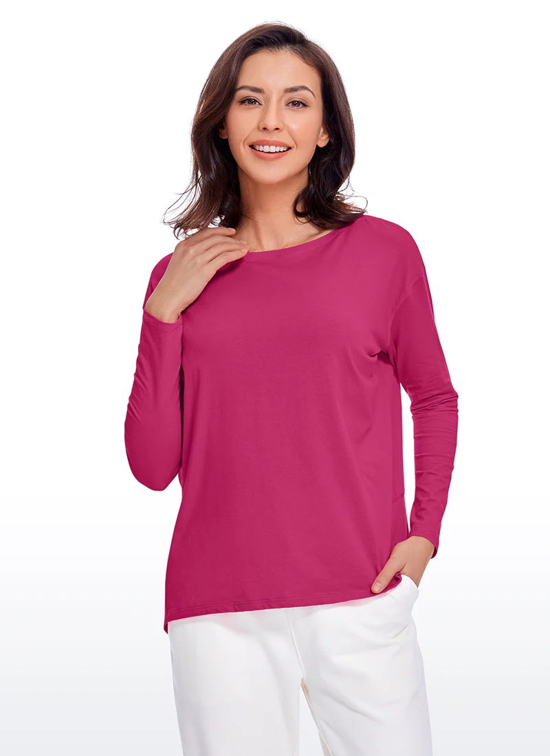 Pima Cotton Boat Neck Long Sleeve - Image 8