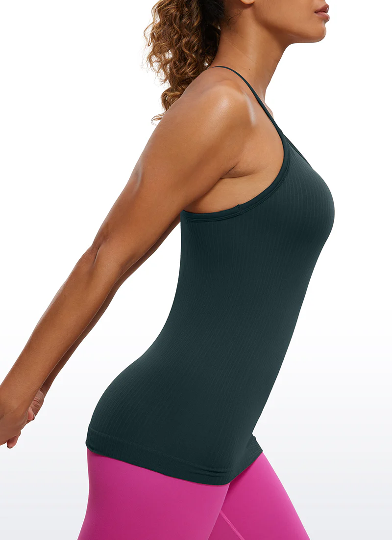 Speedy Seamless Built in Bra Pure color Tank - Image 12
