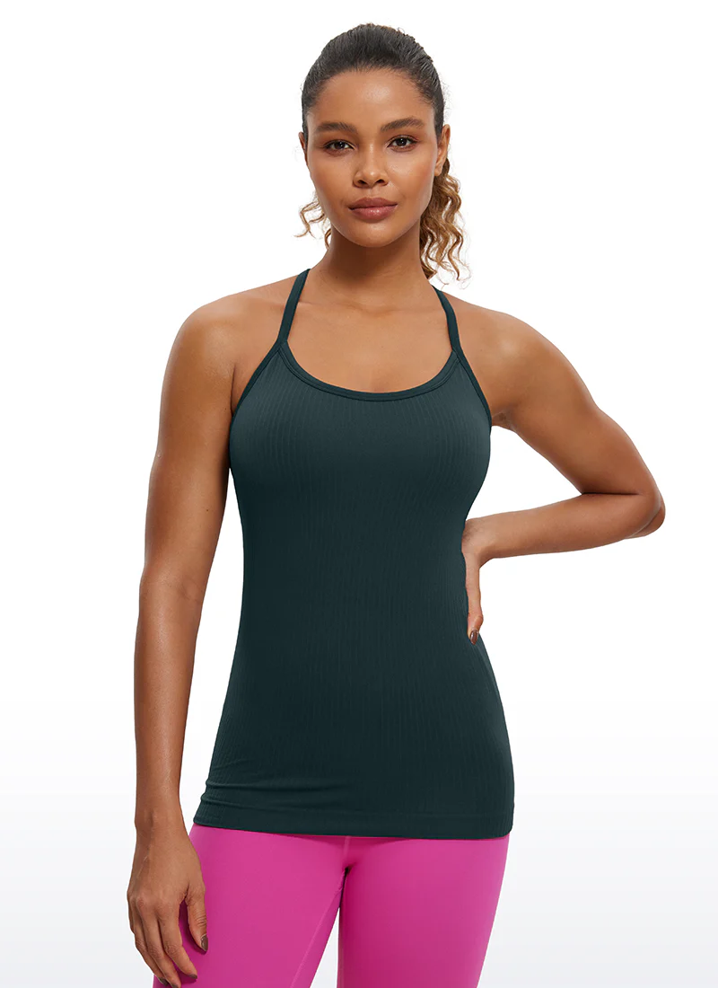 Speedy Seamless Built in Bra Pure color Tank - Image 9