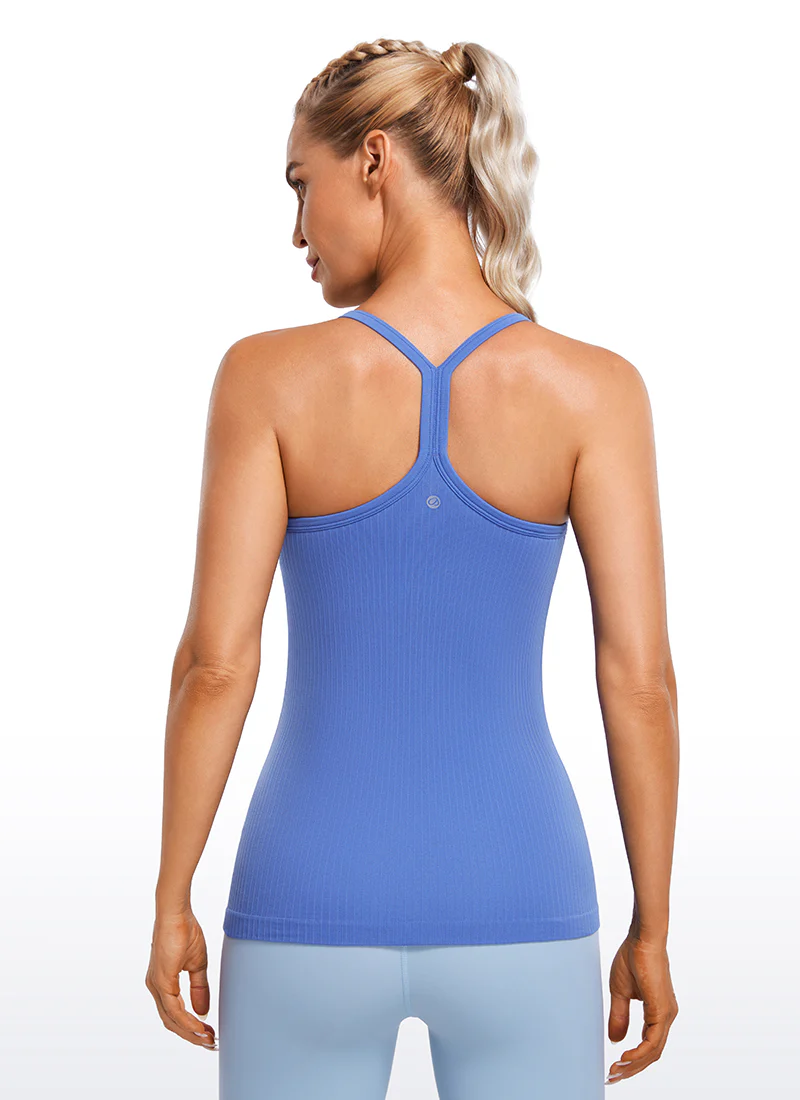 Speedy Seamless Built in Bra Pure color Tank - Image 8