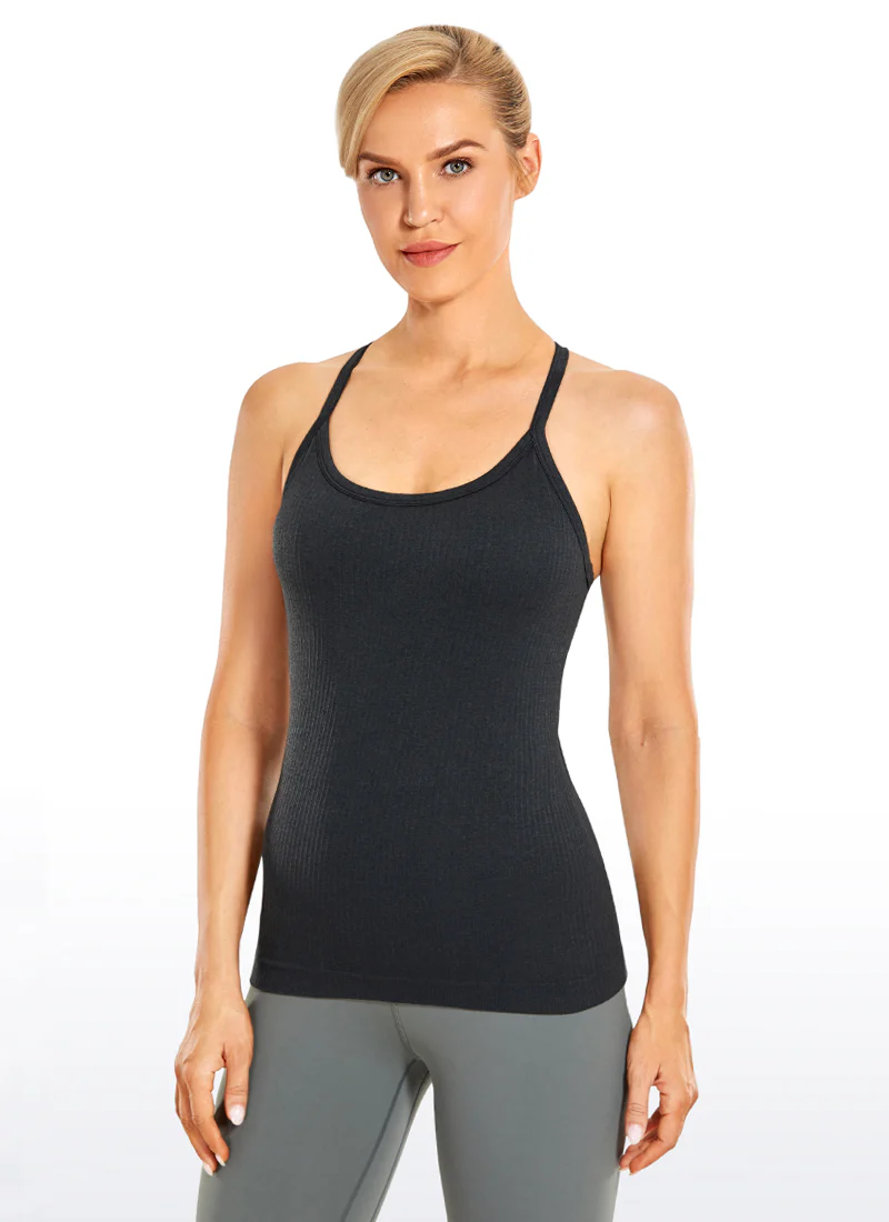 Speedy Seamless Built in Bra Y back Tank - Image 34