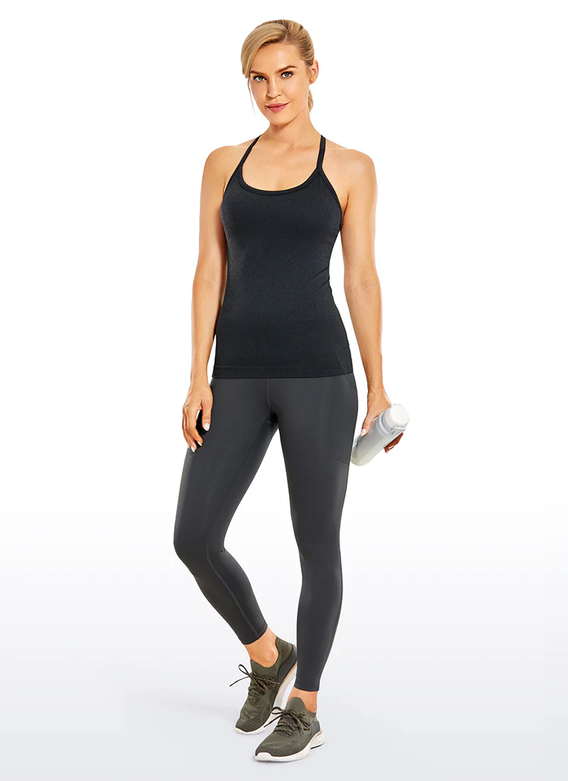 Speedy Seamless Built in Bra Y back Tank - Image 36