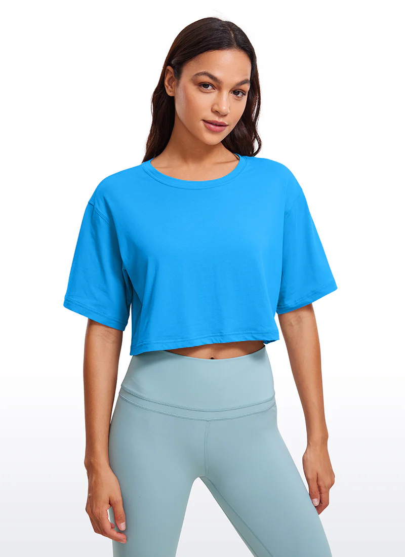 Pima Cotton Cropped Short Sleeve - Image 59