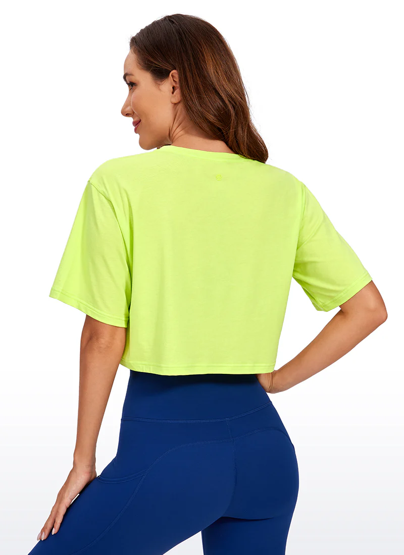 Pima Cotton Cropped Short Sleeve - Image 16