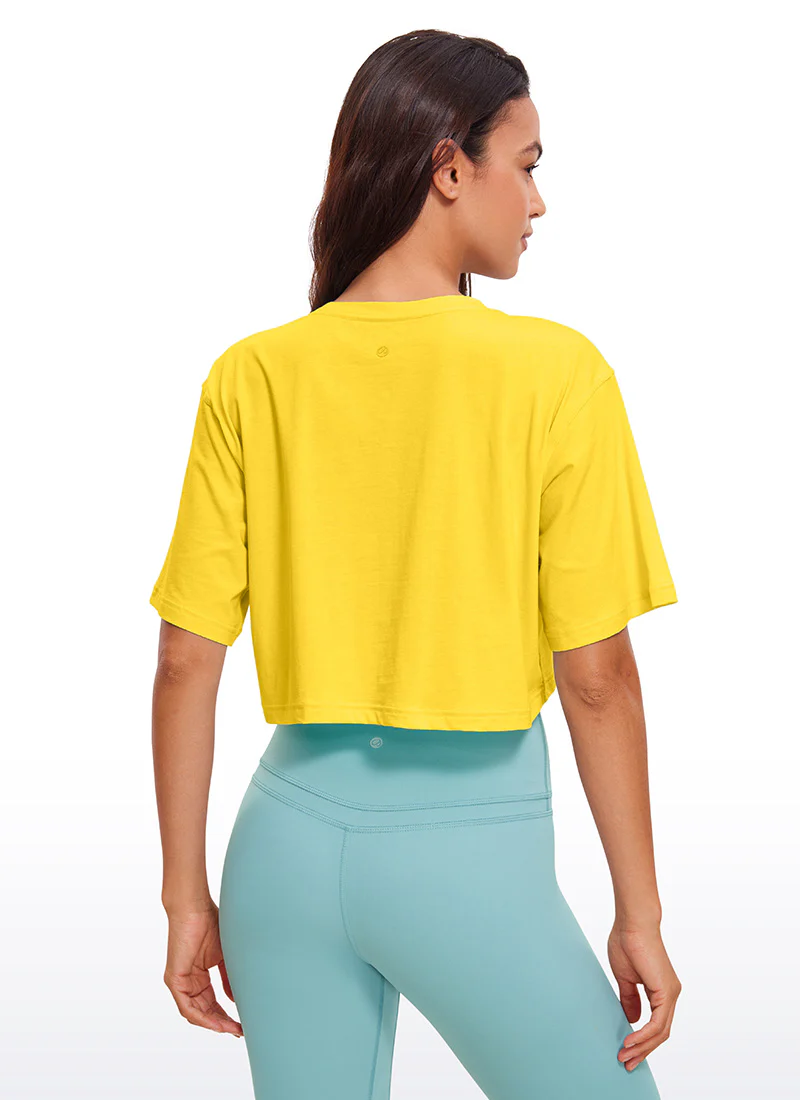 Pima Cotton Cropped Short Sleeve - Image 23