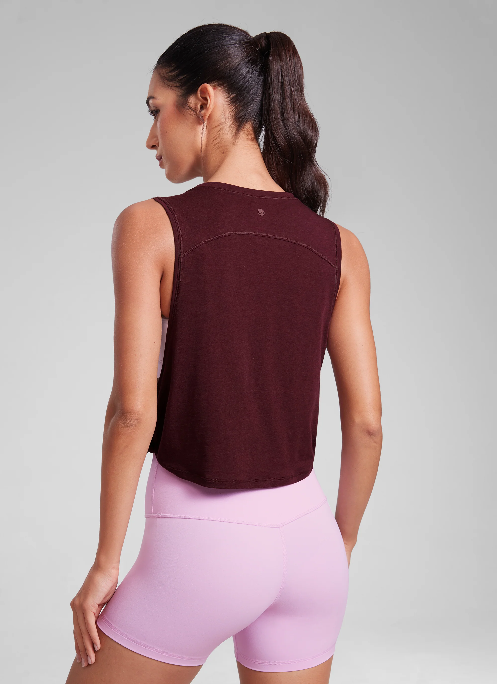 Pima Cotton Crop Deep Armhole Tank - Image 2