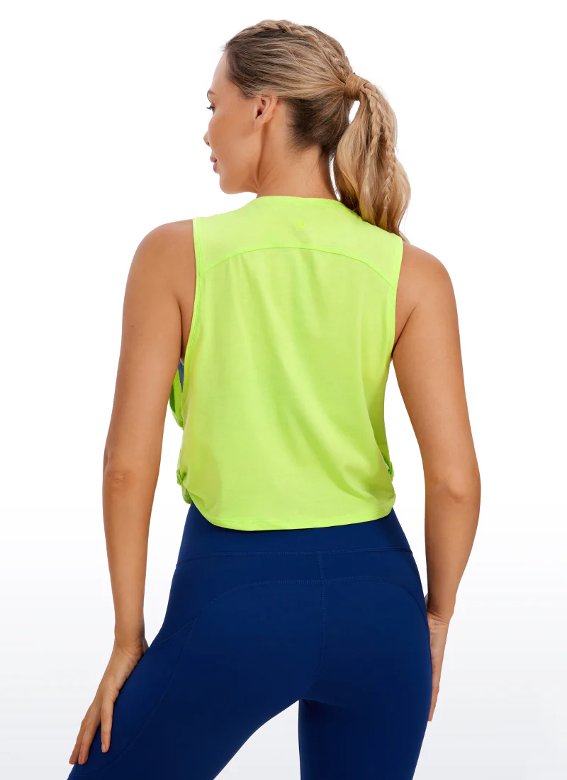 Pima Cotton Crop Deep Armhole Tank - Image 25