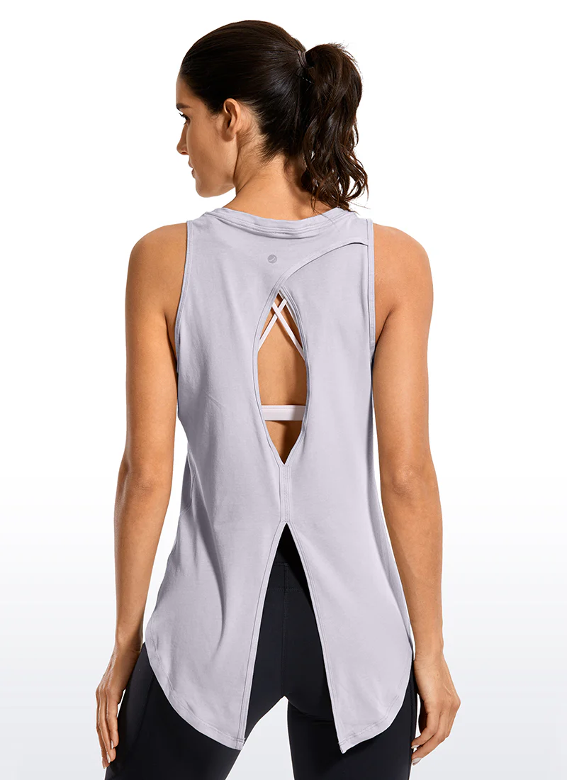Pima Cotton Split Open Back Tank - Image 28