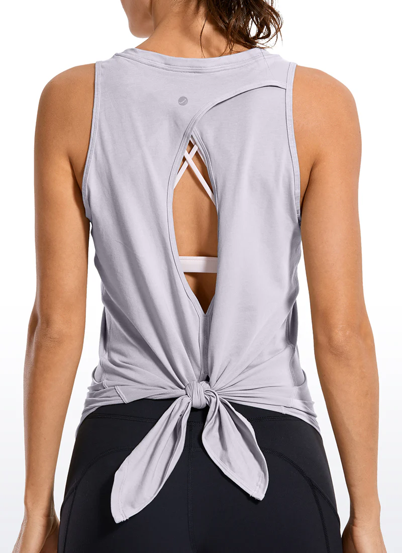 Pima Cotton Split Open Back Tank - Image 30