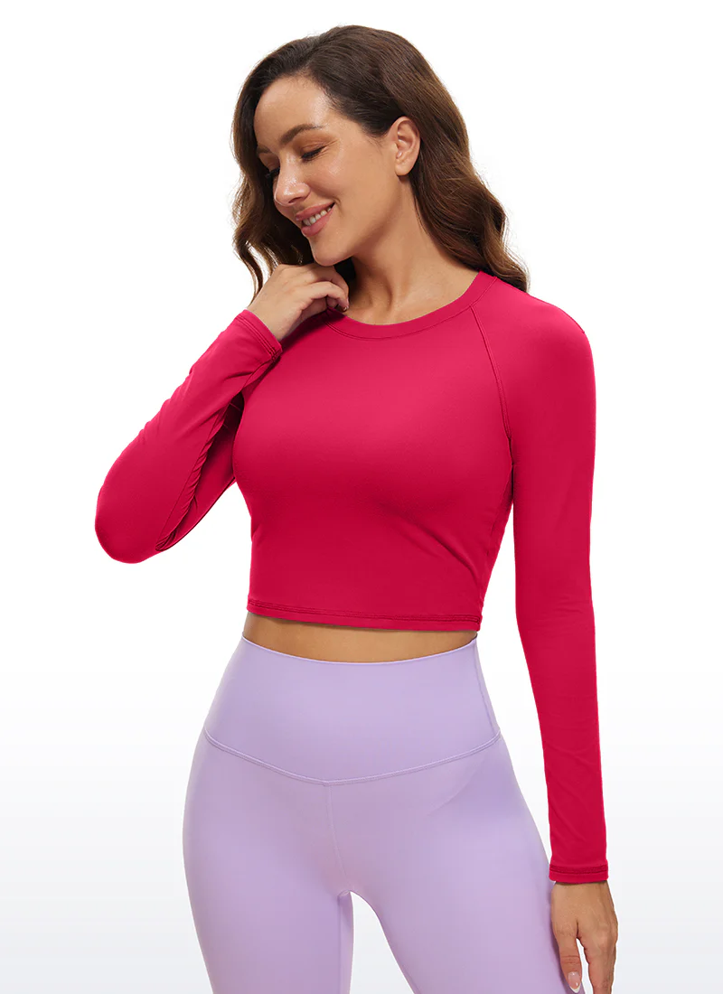 Brushed High Neck Cropped Long Sleeve - Image 20