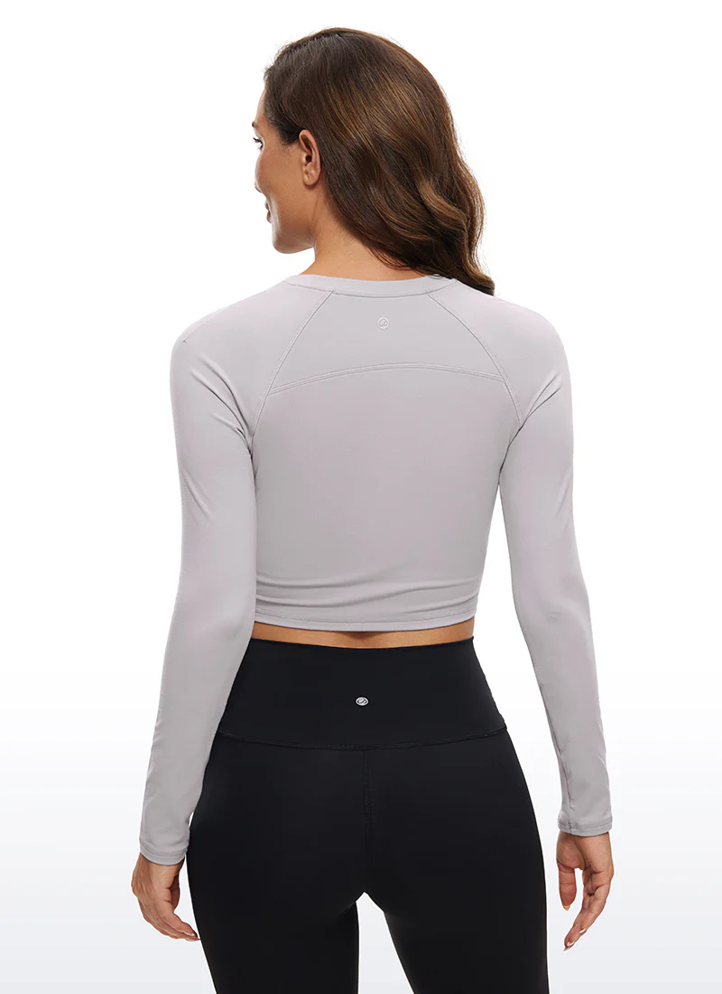 Brushed High Neck Cropped Long Sleeve - Image 27