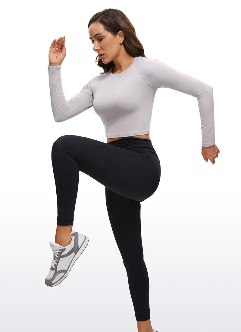 Brushed High Neck Cropped Long Sleeve - Image 28