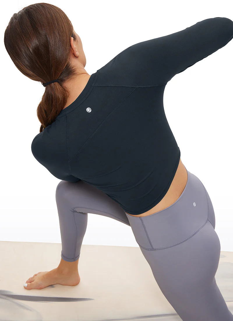 Brushed High Neck Cropped Long Sleeve - Image 10